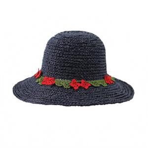 NEW SECRET LANGUAGE evie straw hat in navy red